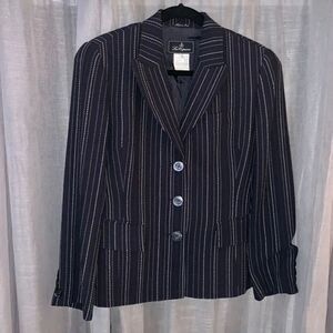 Les Copains Italy Navy and White Blazer